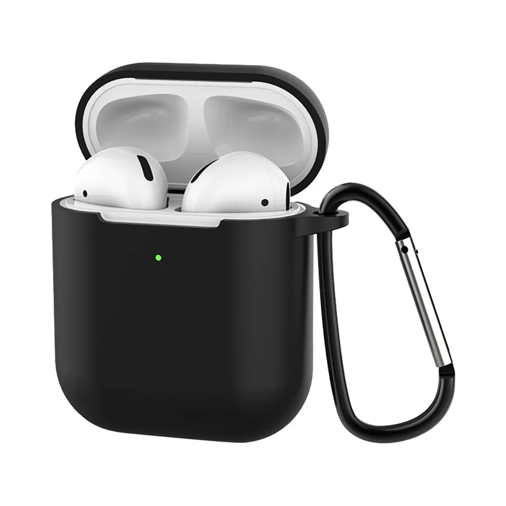 Силиконовый чехол для Apple Airpods AirPods 2 зарядная коробка кожухи головных телефонов с