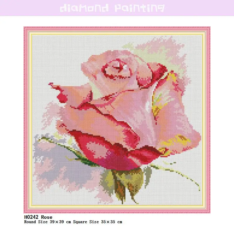 

Rose Diamond Paintings Diamond Special Shaped Complete Square Round Flower Kits 5D DIY Full Drill Decor Tools Paint By Diamonds