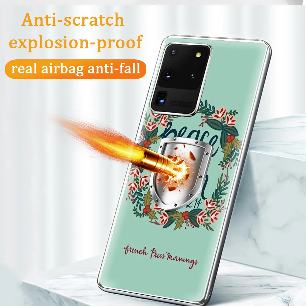 

Bible Floral Case for Samsung A50 A51 A71 A70 A40 A20 A20E S10 S20 S9 S8 S7 Edge Ultra Puls Note 20 10 9 8 Ultra Plus Soft Funda