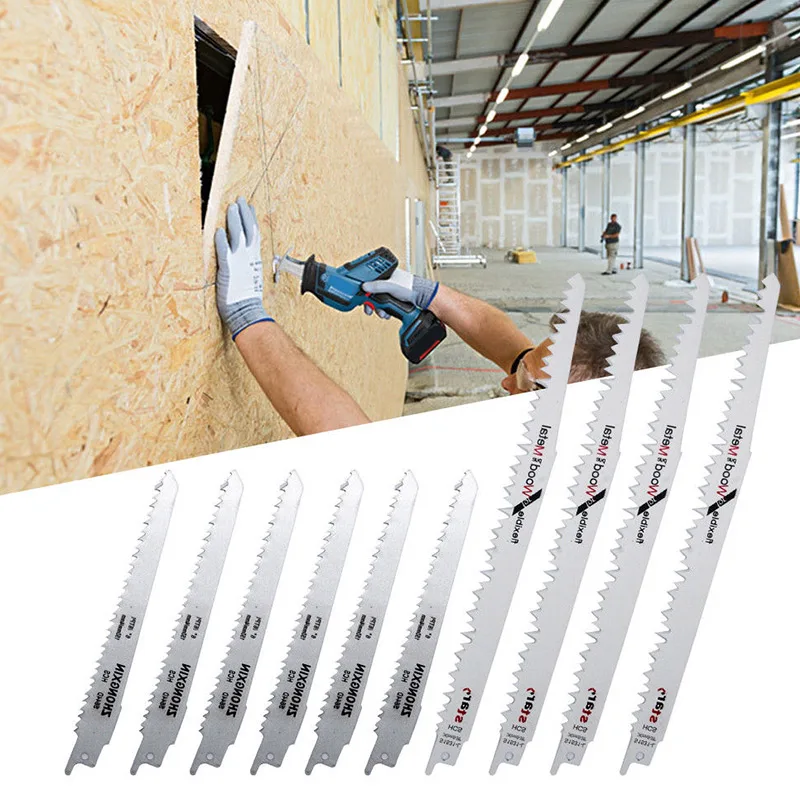 

6Pcs S644D+4Pcs S1531 Saber Saw Blades Tiger Saw for Wood Metal Cut FOU99