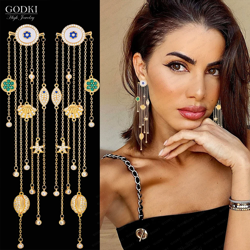 GODKI Ocean Collection шармы 2021 трендовые ААА кубический циркон CZ обручальные африканские