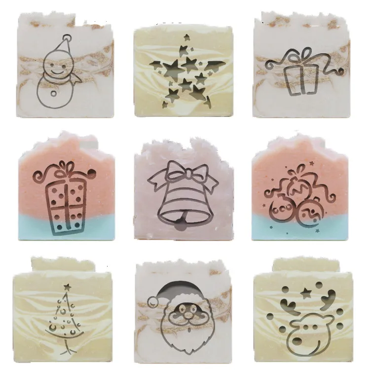 Рождество натуральное мыло ручной работы акриловые уплотнения Мини DIY природные