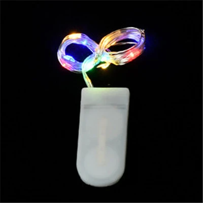 RGB Светодиодный светильник-гирлянда s светодиодный Сказочный светильник s 2 м 3M 5 м кнопка на батарейках гирлянда светодиодный светильник-Гирлянда для украшения рождественской свадебной вечеринки - Испускаемый цвет: RGB