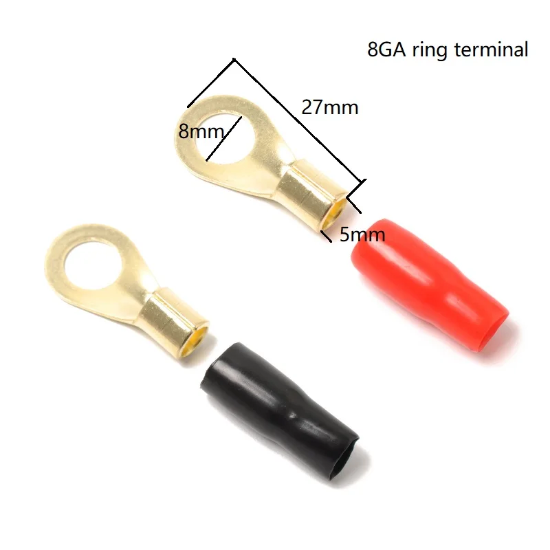 50 шт./лот автомобильный аудио усилитель черный красный трубчатое кольцо