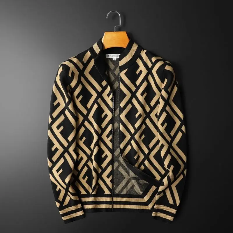 

Men's knitted cardigan Europe station personalized fashion men's Korean zipper sweater jacket men's wear