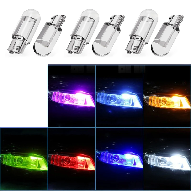 

10 шт. акриловые бусины в виде ракушки COB DC 12V T10 светодиодный автомобильный светильник s лампы 6000K купольный светильник лампа прибора