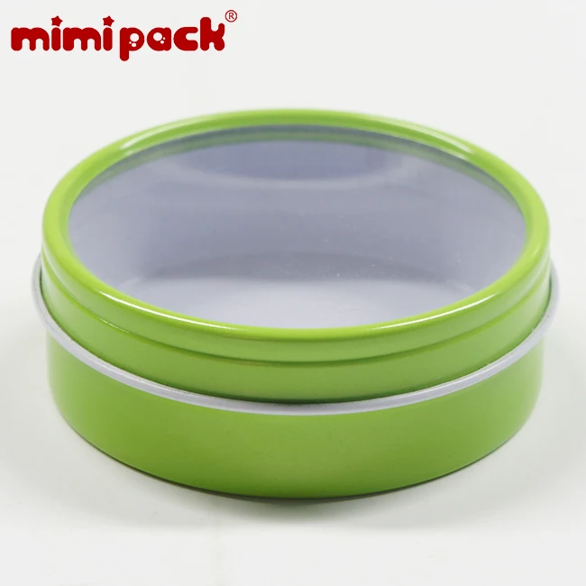 Mimipack неглубокие круглые прозрачные оконные банки с нескользящей верхней крышкой в 6 цветах, коробки для хранения ювелирных изделий, упаковка из 24 - Цвет: Greenery