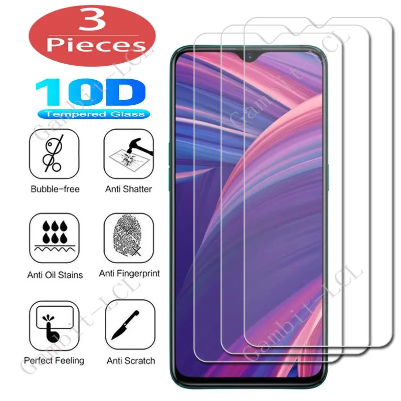 3Pcs Protection Glass For OPPO A5 A9 2020 A5s Reno Z 2 Reno3 A3s AX7 Pro F7 F9 R17 Neo RX17 Tempered Screen Protector Cover Film