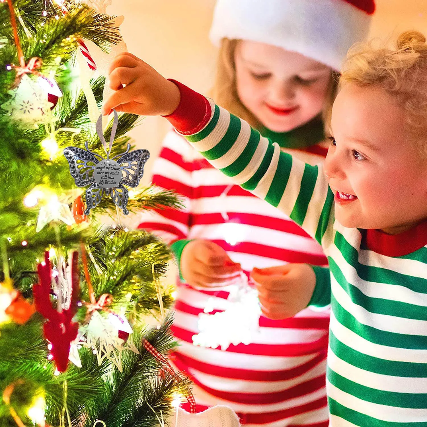 Рождественские подвесные украшения Xmass теперь она мухая с бабочками подвесной