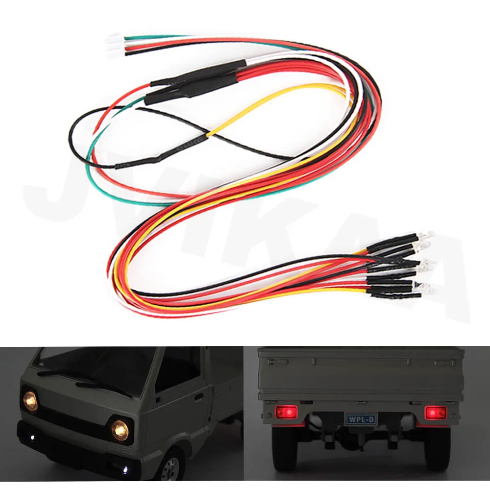 

WPL D12 Light Group Lamp LED 3MM White Red Yellow RC Car Spare Parts Upgrade DIY Side Rear Light Group Reversing Lamp