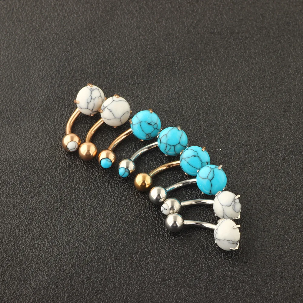 Кольцо пупка из хирургической стали с цветком Ювелирное Украшение для пирсинга