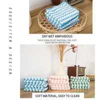 six piece kitchen wipes cleaning wipes can be hung lazy absorbent rags coral fleece hand towels dish towels mixed 3030cm