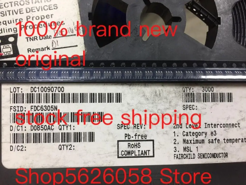 FDC6305N SOT23 100% абсолютно новый в наличии 50 шт./лот | Электроника