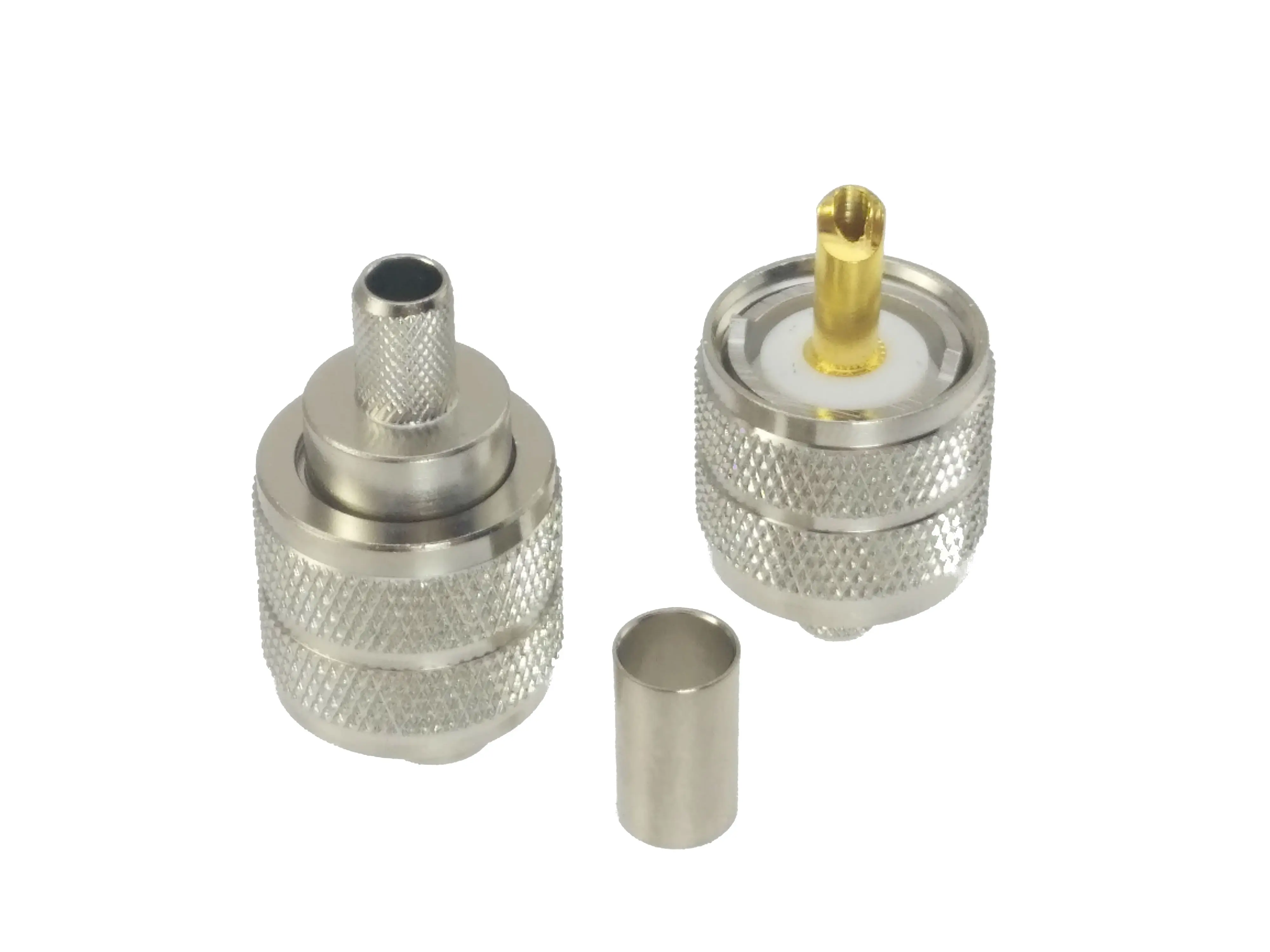 10 шт. разъем UHF PL259 штекер обжимной RG8X RG 8X LMR240 кабель прямой|cable connector crimp|cable connectorcable