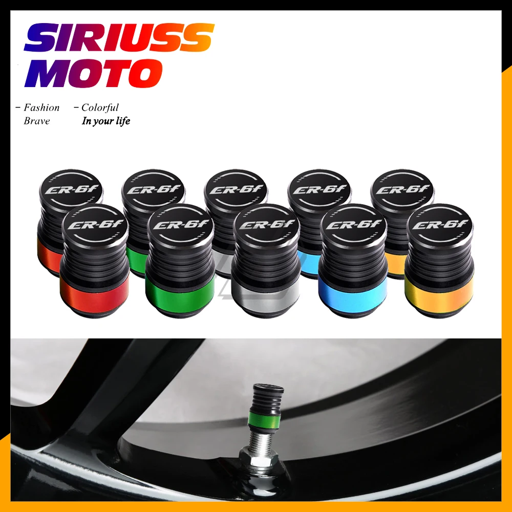 

Motorcycle Accessories Wheel Tire Valve Caps Covers Case for Kawasaki ER-6F ER6F Rim