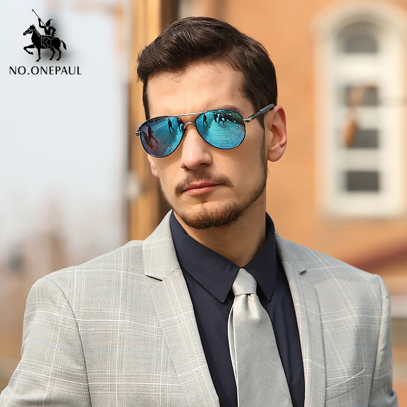 

NO.ONEPAUL polarized sunglasses for men and women, designer square retro unisex sunglasses, fishing accessories, aluminum, UV400