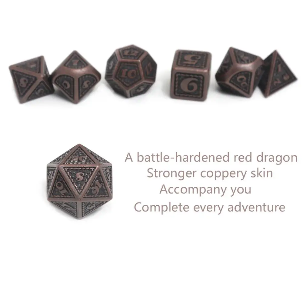 Chengshuo Новый Металлический Набор игральных костей в масштабе дракона для