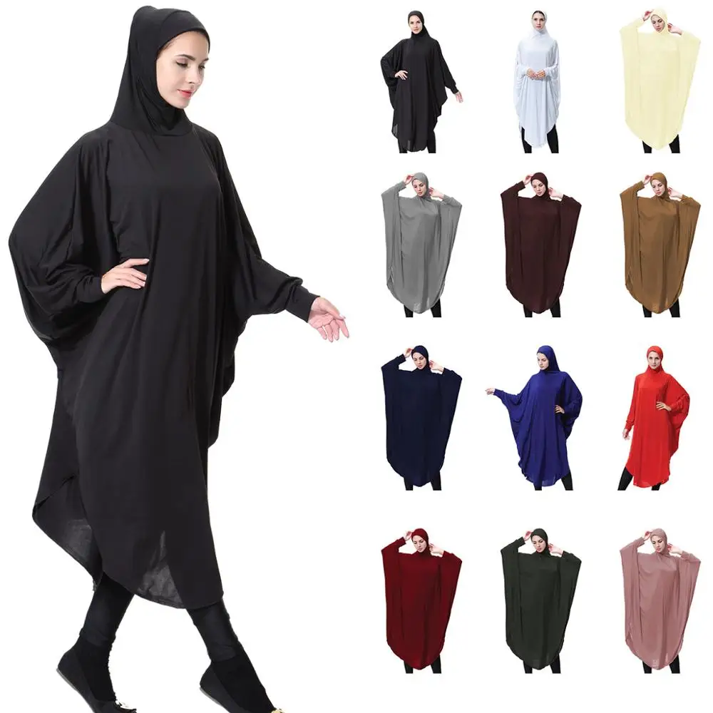 Мусульманское Платье макси с капюшоном для женщин, длинное платье с капюшоном, мусульманский молитвенный халат, кафтан, цзилбаб, арабский Р...