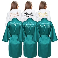 green bridesmaid robes silk robe bride robe short satin robe women wedding robe bathrobe sleepwear dressing gown plus size