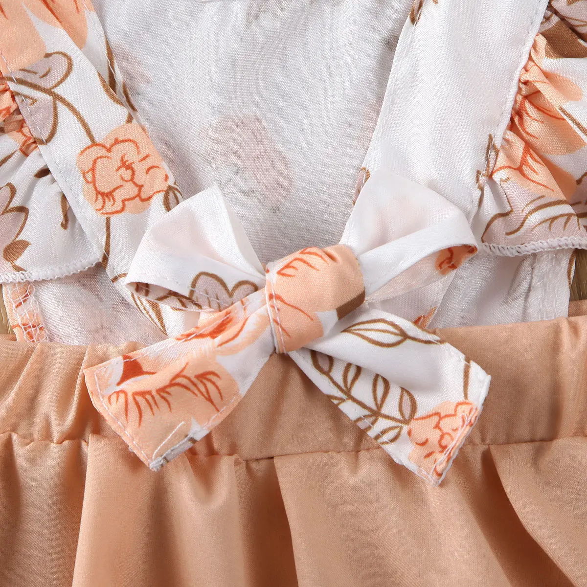 

Baby Girl Dress 0-18M Newborn Toddler Baby Girl Romper Dress Clothes Floral Print Ruffles Sleeve Jumpsuit Dress Outfit Summer