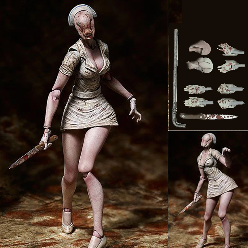 Figma SP055 Тихая Хилла 2 Красная фигурка пирамиды голова-пузырь медсестринская
