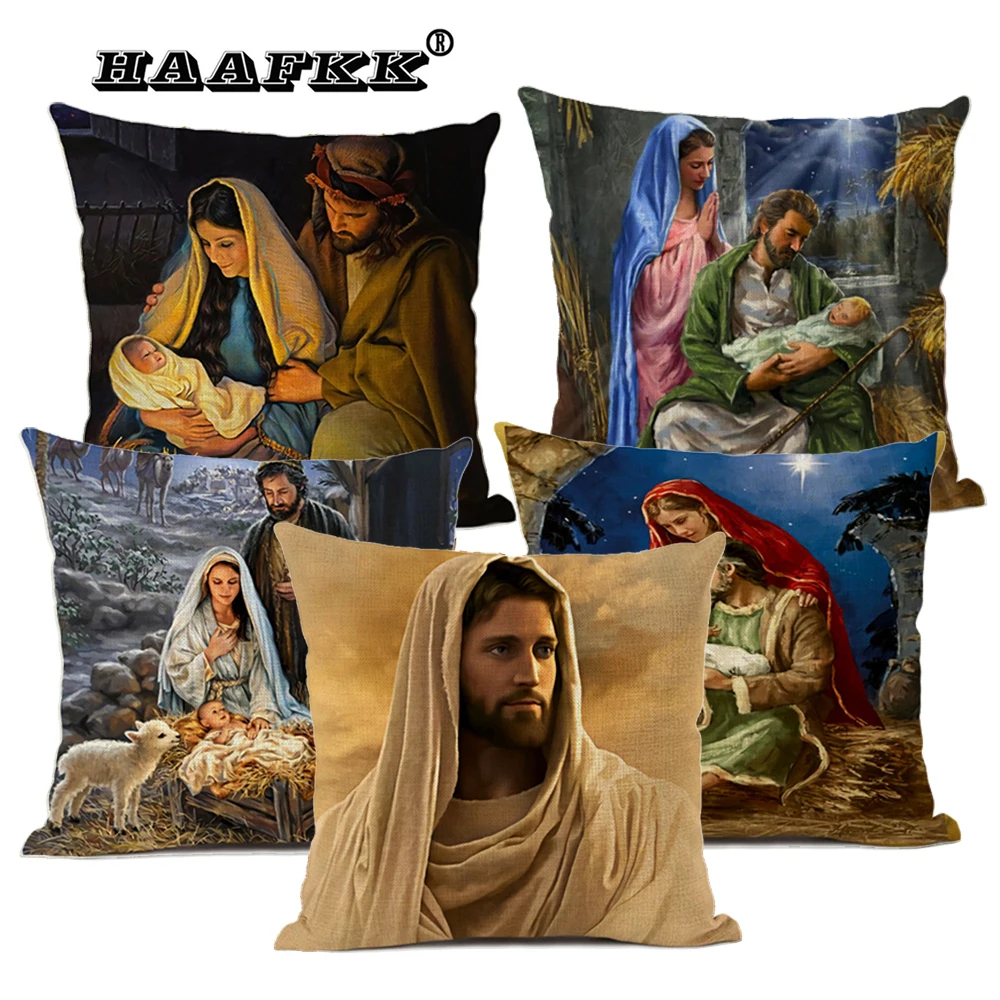 Религиозная Подвеска &quotИисус&quot наволочка 45x45 см диван Главная Wall Art украшение