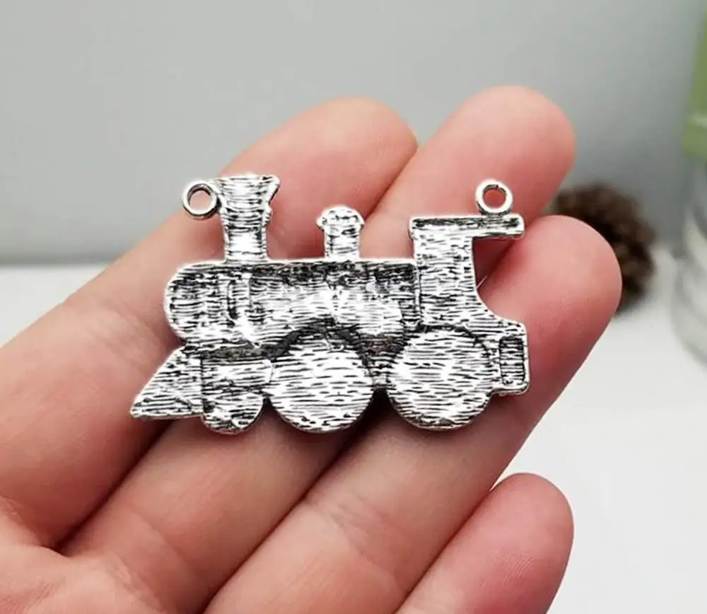 4 шт./лот 31x46 мм посеребренные подвески в античном стиле для поезда принадлежности