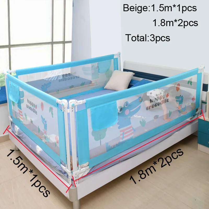 blue 1.5m 1.8m 1.8m Ограждение для детской кроватки, защитные ворота, барьер для детской кроватки, ограждение для детей, безопасный детский манеж - Цвет: blue 1.5m 1.8m 1.8m