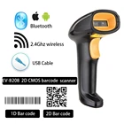 EVAWGIB EV-WJ08 беспроводной 1D сканер штрих-кода, стандартный Bluetooth 2D сканер штрих-кода, считыватель штрих-кода QR PDF417 для IOS Android IPAD