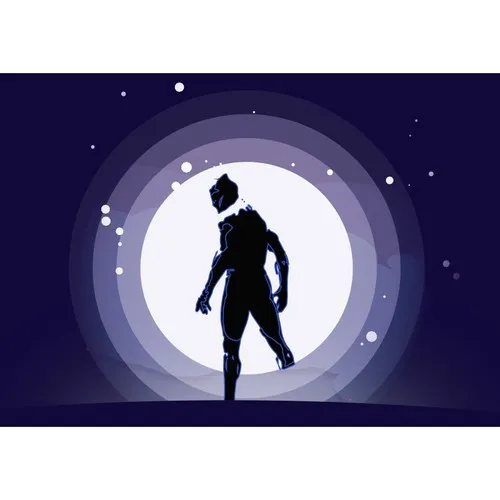 Картина на холсте Черная пантера Marvel Супергерой кино настенное искусство