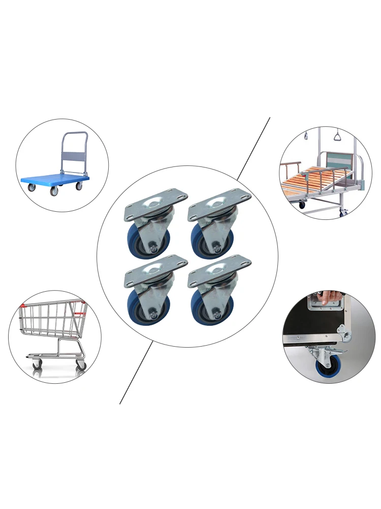 Промышленные вращающиеся ролики с тормозом колеса для груза большой нагрузкой