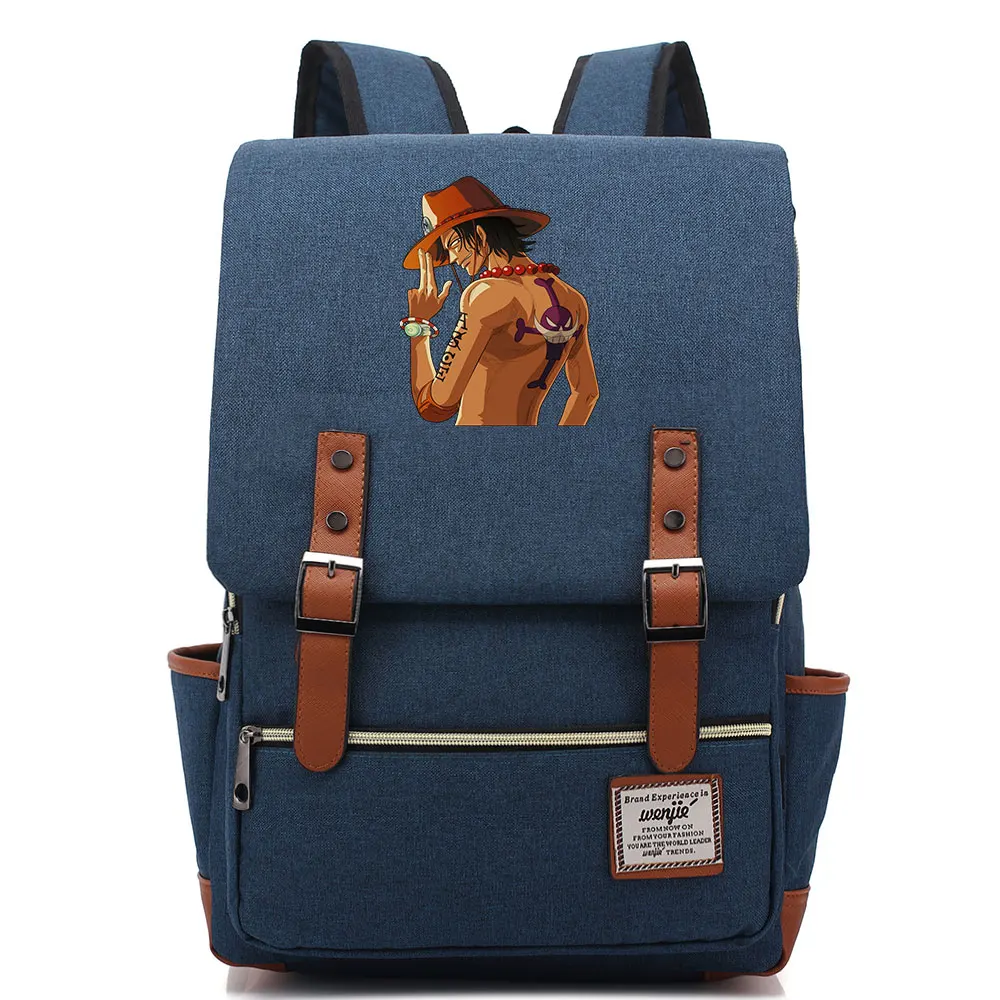 

One Piece Kawaii Chopper Printed Boy Girl Kids School Book Bags Teenagers Canvas Women Bagpack Men Laptop Travel Backpack