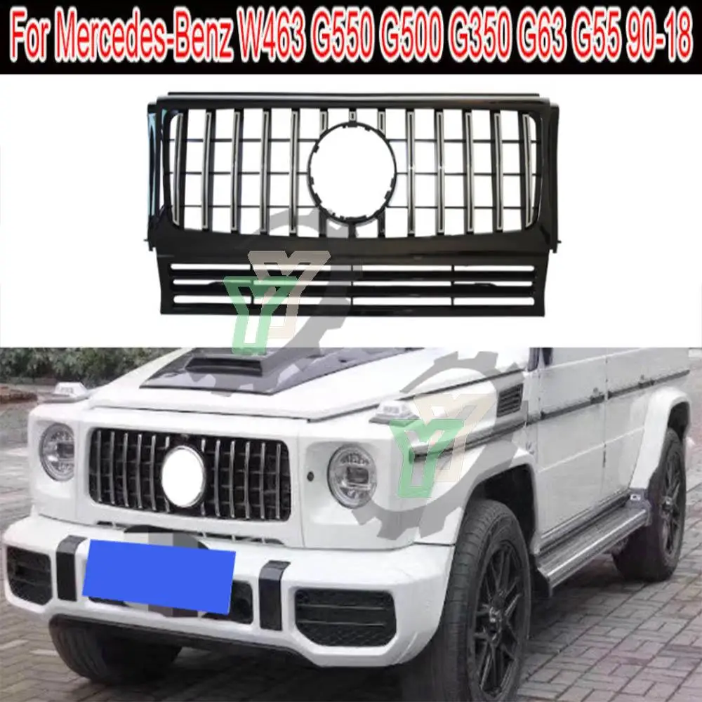 

Front bumper GT R grille is suitable for Mercedes-Benz G-Class W463 G300 G350 G500 G550 G63 G65 1990-2018 W463 ABS chrome