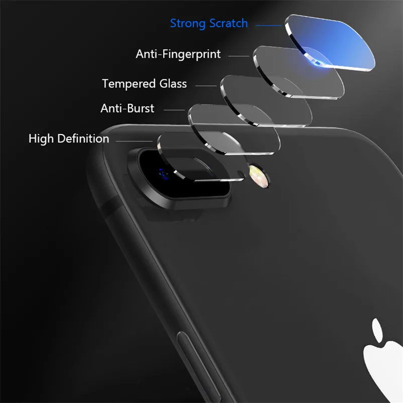 2 шт. пленка для объектива камеры из закаленного стекла для iPhone 7 8 Plus 10 X XR XS Max защита заднего экрана телефона для iPhone 7 Plus стеклянная пленка