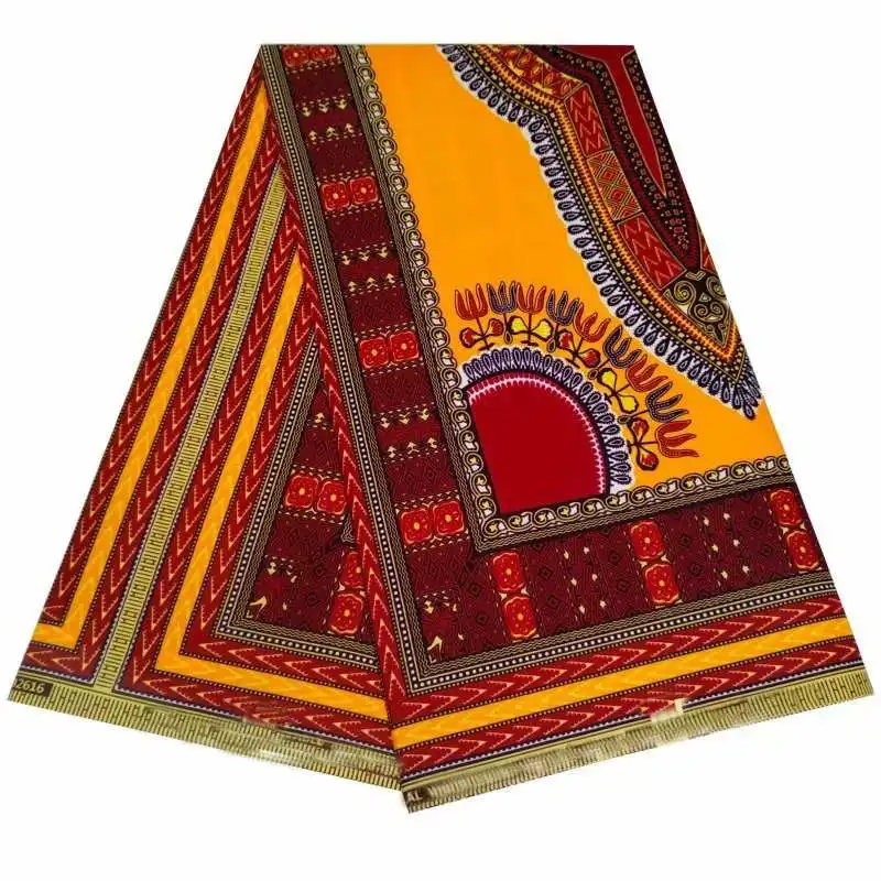 Полиэстер новый дизайн африканская восковая ткань синий и желтый печатная