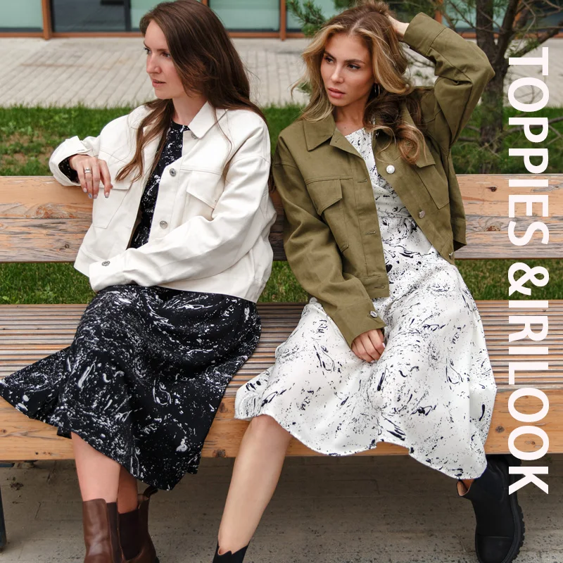 Куртка Toppies женская с отложным воротником 100% хлопок однотонная 2022 - купить по