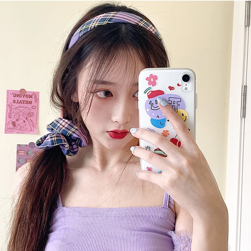 Женская Винтажная заколка для волос AWAYTR 3 шт. обруч в клетку аксессуар волос| |