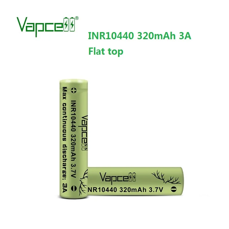 HKJ test QZ Vapcell INR10440 320 мач 3 а 7 в литий ионный аккумулятор с плоским верхом