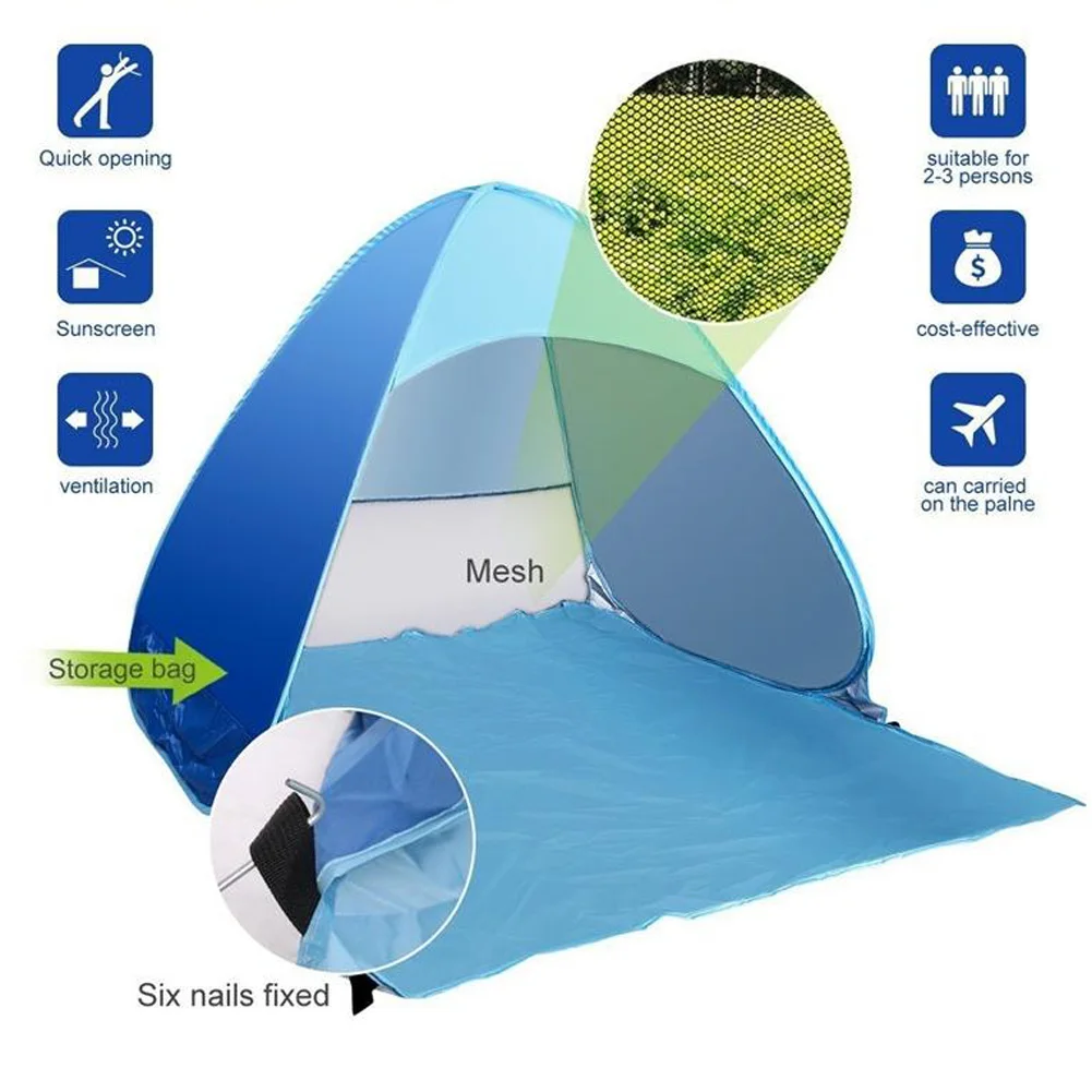 

Automatic Sun Shelter Beach Tent UV Protection Sun Shade Camping Travel Shelter Sunshade Rainproof Camping Equipment