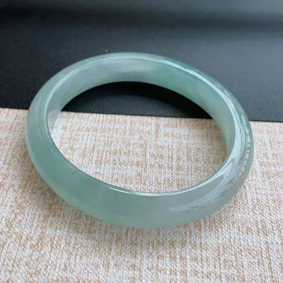 

zheru jewelry natural Myanmar jadeite 54-64mm light blue bracelet elegant princess jewelry best gift