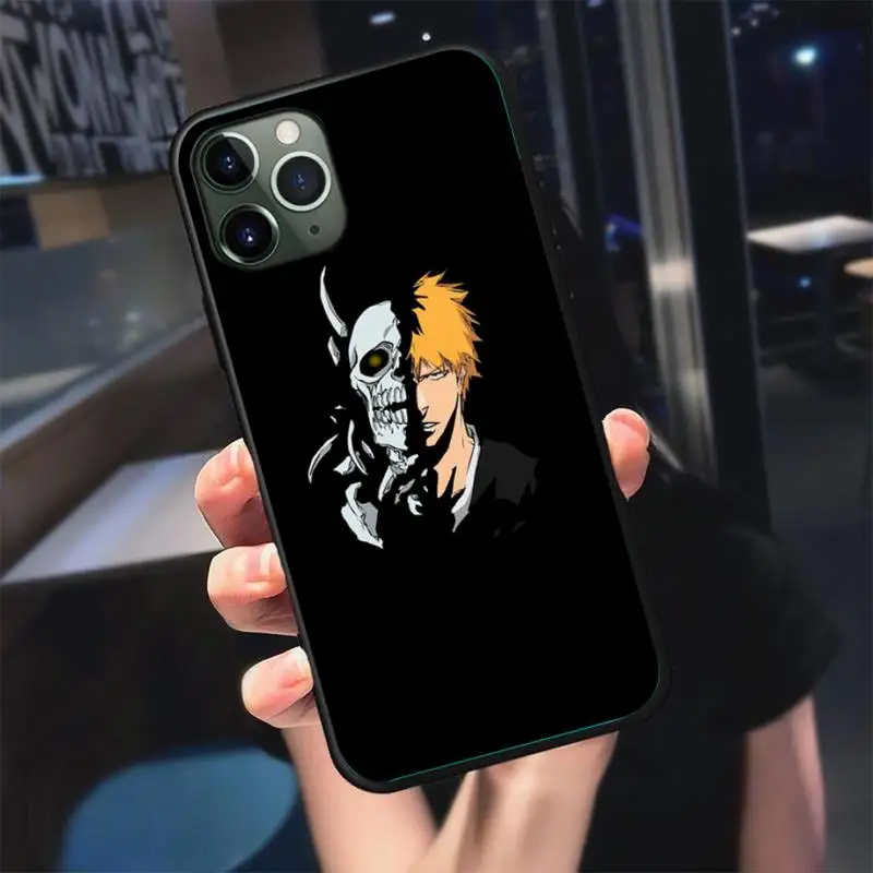

Anime Bleach Phone Case For iphone 7 8 plus x xr xs 11 12 mini pro max Black Soft nax fundas cover