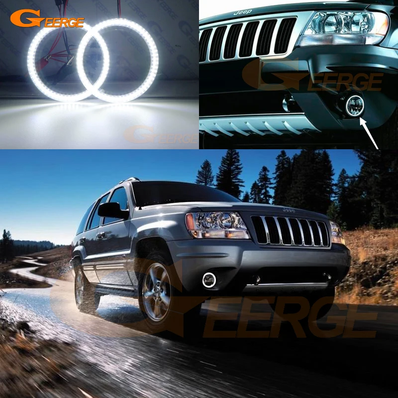 

For JEEP GRAND CHEROKEE II 2 WJ WG 2003 2004 2005 Ultra bright SMD LED Angel Eyes halo rings Day Light Car styling