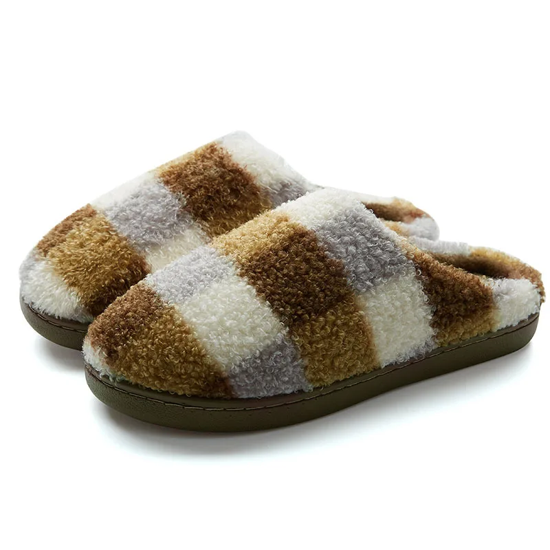 

Women Slippers Winter Warm House Home Soft Non-Slip Plush Cotton Shoes Men Lovers Bedroom Ladies Cute Fur Slides MTX96