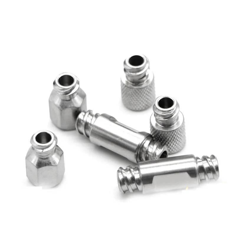 Medical syringe plug converter high-quality stainless steel screw mouth liposuction needle conversion head cosmetic su | Красота и