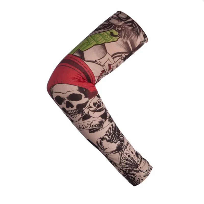 1 шт. татуировки рукава УФ крутые Велоспорт Бег руки теплые спортивные эластичные