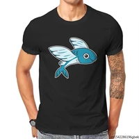 cute flying fish funny mens t shirt