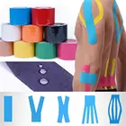 Кинезиологическая лента повязка для мышц Спортивная хлопковая Спортивная эластичная лента наколенники облегчение боли в мышцах для спортзала фитнеса