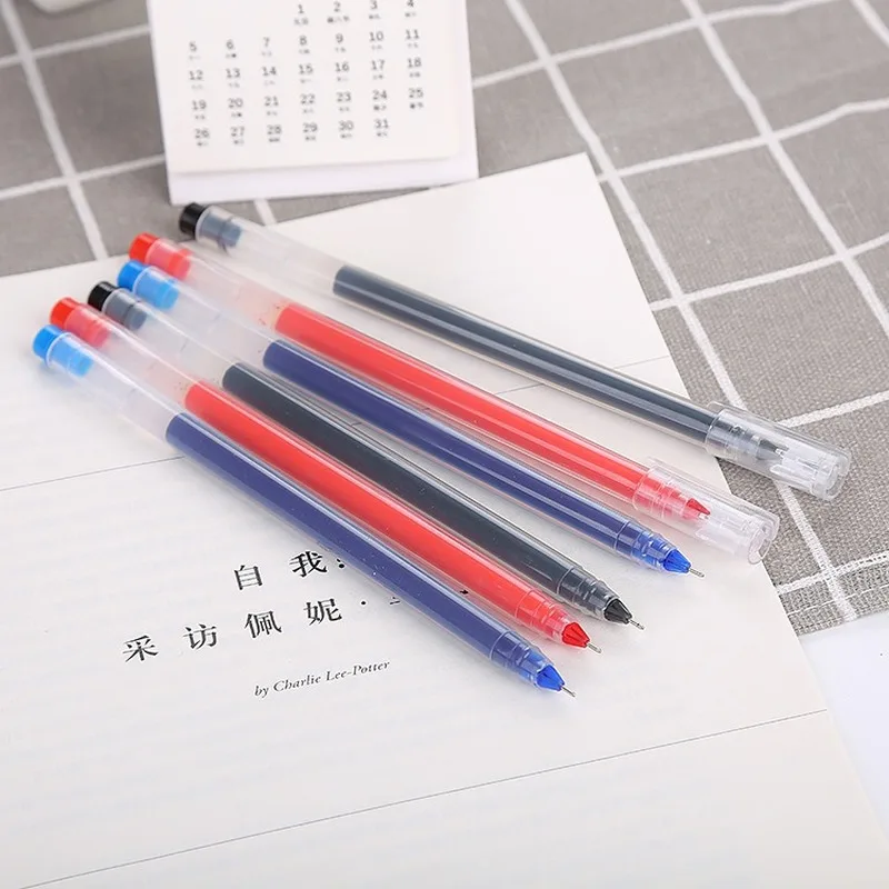 24 PCs Gel Pens Set Large Capacity Giant Writing Neutral Pen Creative Stationery Student Test Black Red Blue Pen Gel Ink Pen