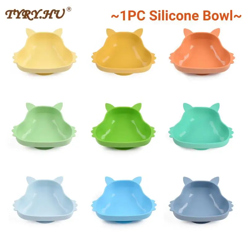 

Силиконовая миска для кормления ребенка, посуда, водонепроницаемая ложка, нескользящая посуда, не содержит Бисфенол А, силиконовые блюда дл...