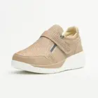 Женские кроссовки на танкетке, удобные повседневные кроссовки на платформе с кристаллами, на молнии, на липучке, на вулканизированной подошве, Размеры 35-43, для весны